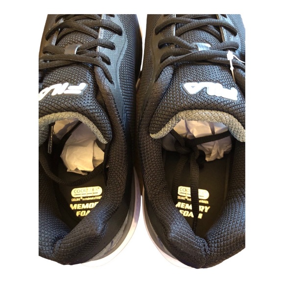 Fila Memory Primeforce 6 Men’s Running Shoes, 11W, Black & White - Picture 3 of 9